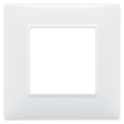 Placca 2M Bianco per Scatola Rotonda